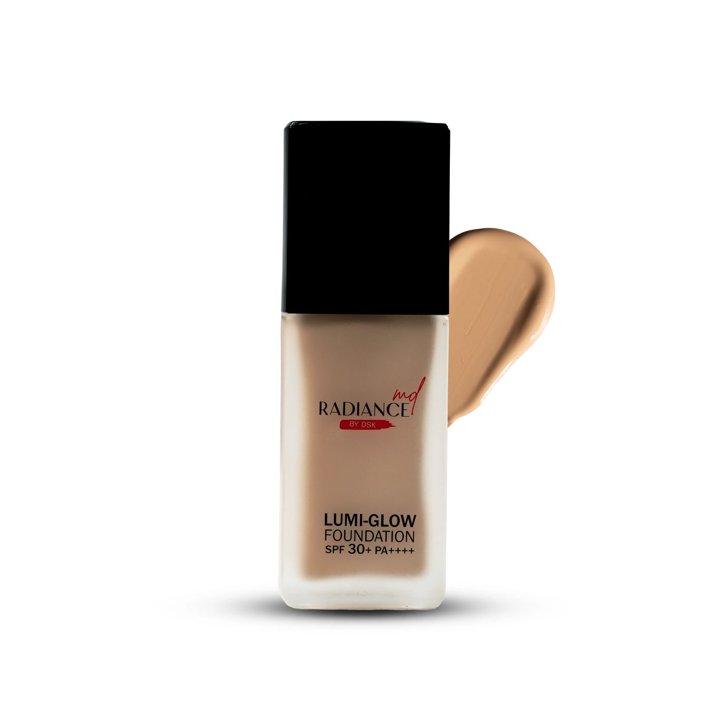 Radiance Lumi-Glow foundation bottle with applicator on a white background