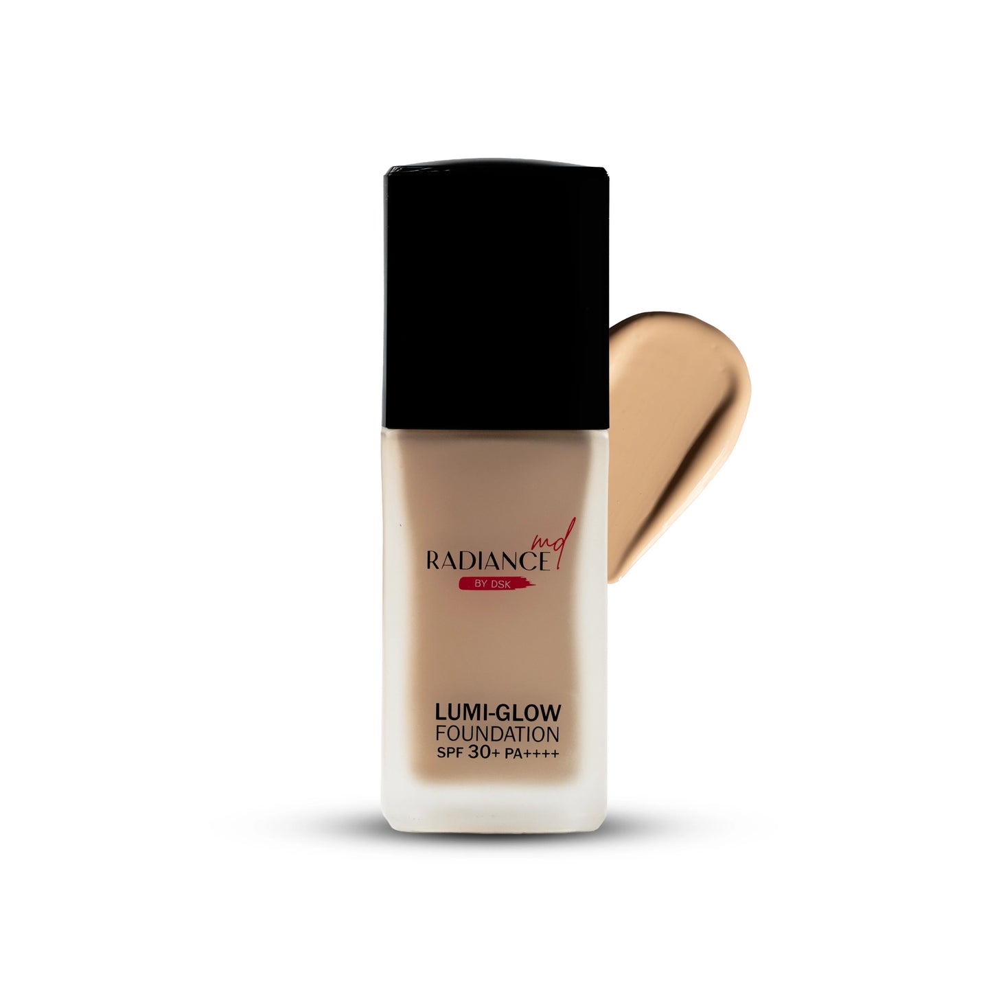 Radiance Lumi-Glow foundation bottle with black cap on a white background